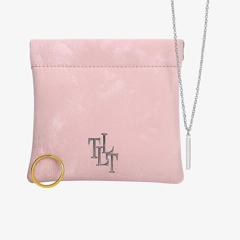 Satin Mini Pouch – Genuine Leather Small Makeup Bag, Travel Jewelry Organizer, Soft Cosmetic Pouch, Coin Purse (Pink) in Saudi Arabia