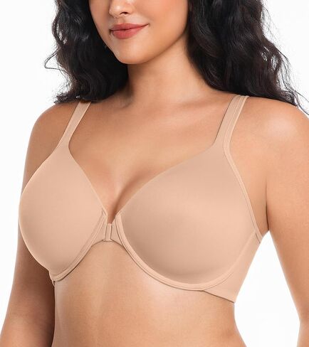 Curyon Front Closure Posture Bra, Full Coverage Plus Size Light Cup Front Clasp Everyday Bra in Saudi Arabia