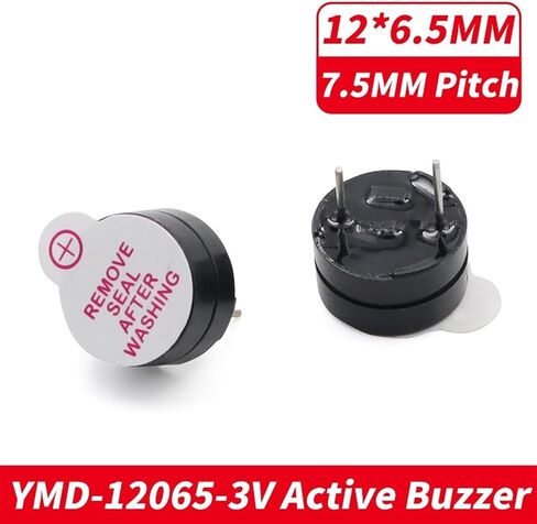 10pcs/lot 3V 5V 12V Active Buzzer 12065 Magnetic Long Continous Beep Tone 12 * 6.5mm YMD12065(10pcs YMD-12065-3V) in Saudi Arabia