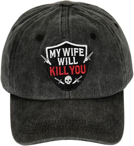 My Wife Will Kill You Hat for Men Baseball Cap Adjustable Embroidered Funny Trucker Hats for Men in Saudi Arabia