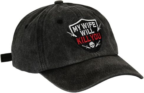 My Wife Will Kill You Hat for Men Baseball Cap Adjustable Embroidered Funny Trucker Hats for Men in Saudi Arabia