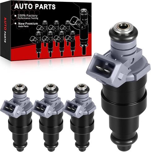 Fuel Injectors Fit for:-Dodge Dakota 1996 1997 1998 1999 2000 2001 2002, for:-Jeep Cherokee 1996 1997 1998 1999 2000, Wrangler 1997 1998 1999 2000 2001 2002 2.5L L4 OE# RL030778AB (4 Pack) in Saudi Arabia
