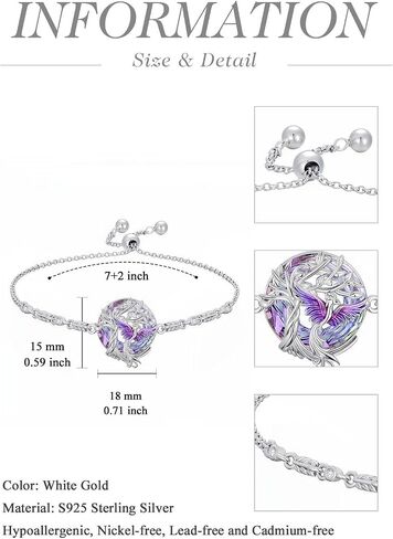 TOUPOP Phoenix Jewelry for Women 925 Sterling Silver Phoenix Bracelet Adjustable Slider Bracelets Birthday Gifts for Her in Saudi Arabia