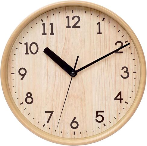 Easy-to-Read 10 Inch Wall Clock Silent, Non-Ticking Decorative Rustic Analog Quartz Wall Clock Battery Operated for Bedroom Living Room Kitchen Farmhouse Office School (Graining) in Saudi Arabia