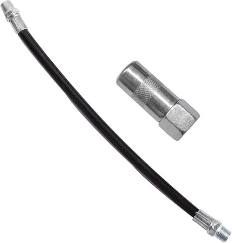 12 Inch Grease Gun Hose, 4500 PSI High-Pressure Whip Hoses, Quick Release Spring Extension Tubes, Flexible Greases Guns Replacement Hoses for 1/8" NPT Threads Grease Guns Fittings (Hose) in Saudi Arabia