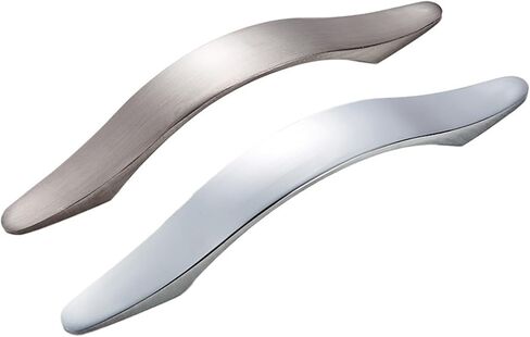 Cabinet Drawer Wardrobe Shoe Cabinet Wine Cabinet Handle Bright Chrome Brushed Stainless Steel Color Handle(3007 128 Bright Chrome) in Saudi Arabia