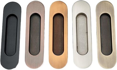 Sliding Door Handle, Slotted Embedded Sliding Door Buckle Handle, Simple European Clothes Cabinet Door Drawer Invisible Embedded Hidden Buckle Handle(4080 100 Brushed Pair) in Saudi Arabia