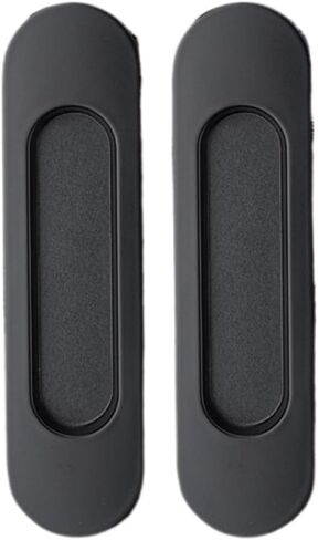 Sliding Door Handle, Slotted Embedded Sliding Door Buckle Handle, Simple European Clothes Cabinet Door Drawer Invisible Embedded Hidden Buckle Handle(4080 100 Brushed Pair) in Saudi Arabia