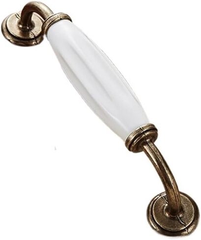 Marble Imitation Crackle Black and White Ceramic Handle Bathroom Handle Furniture Handle Cabinet Door Handle(5030 128 fine Yellow Marble) in Saudi Arabia