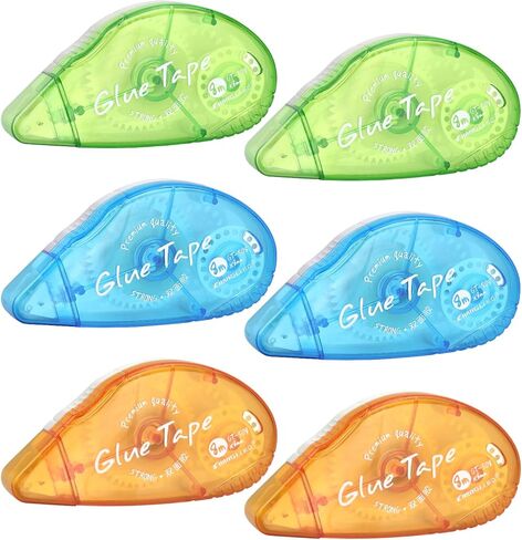 Tamaki Tamki Scrapbook Tape ، 4 حزمة مزدوجة الأشرطة ذات الوجهين ، وعداء موزع شريط لاصقة لمشاريع الحرف اليدوية والفن in Kuwait