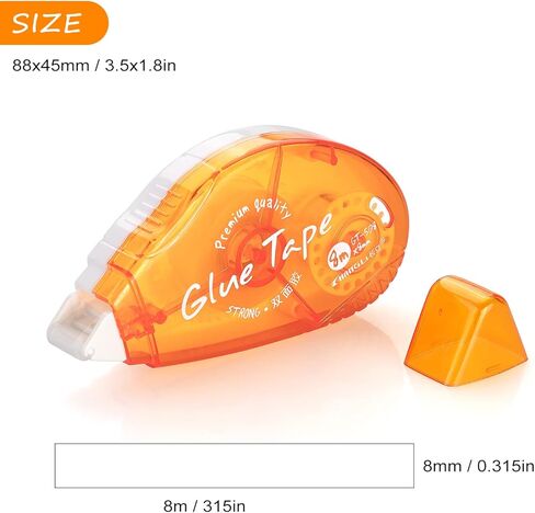 Tamaki Tamki Scrapbook Tape ، 4 حزمة مزدوجة الأشرطة ذات الوجهين ، وعداء موزع شريط لاصقة لمشاريع الحرف اليدوية والفن in Kuwait