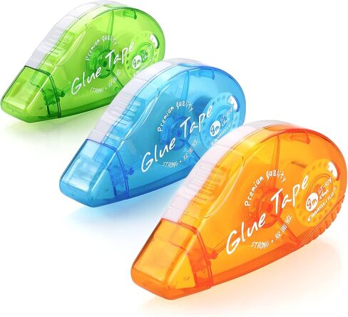 Tamaki Tamki Scrapbook Tape ، 4 حزمة مزدوجة الأشرطة ذات الوجهين ، وعداء موزع شريط لاصقة لمشاريع الحرف اليدوية والفن in Kuwait