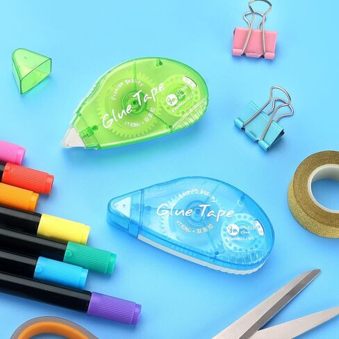 Tamaki Tamki Scrapbook Tape ، 4 حزمة مزدوجة الأشرطة ذات الوجهين ، وعداء موزع شريط لاصقة لمشاريع الحرف اليدوية والفن in Kuwait