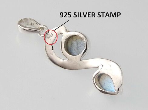 925 Sterling Silver Jewelry Double Gemstone Round and Pear Shape Handmade Pendant Valentine‘s Day Gift Birthday Gifts in Saudi Arabia