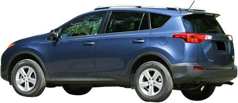 FREEMOTOR802 سقف الرف القضبان الجانبية يناسب 2013-2018 تويوتا RAV4، نمط المصنع الفضة الألومنيوم سقف القضبان على السطح استبدال حامل الأمتعة البضائع 2PCS زوج in Kuwait