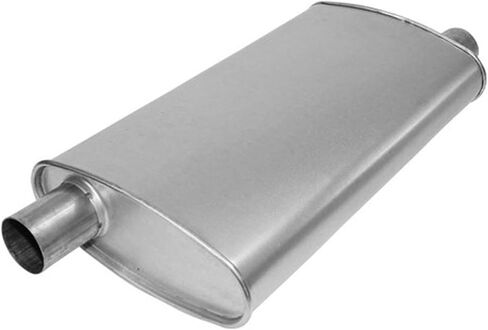 (2) 10 1/2" Oval Universal Muffler 26" OAL 2.25ID 2.25ID Offset Offset in Saudi Arabia