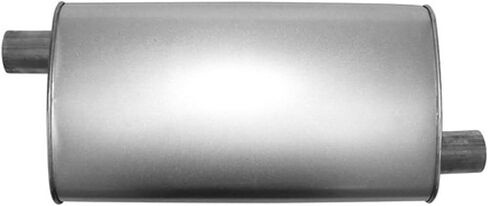 (2) 10 1/2" Oval Universal Muffler 26" OAL 2.25ID 2.25ID Offset Offset in Saudi Arabia