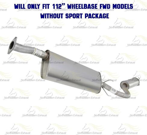 Exhaust Intermediate Pipe Muffler and Resonator Kit Compatible for 2002-2004 Chevy Venture 3.4L | Direct-Fit | Northeastern Exhaust | Free Clamps, Gasket and Bolts & Nuts Included in Saudi Arabia