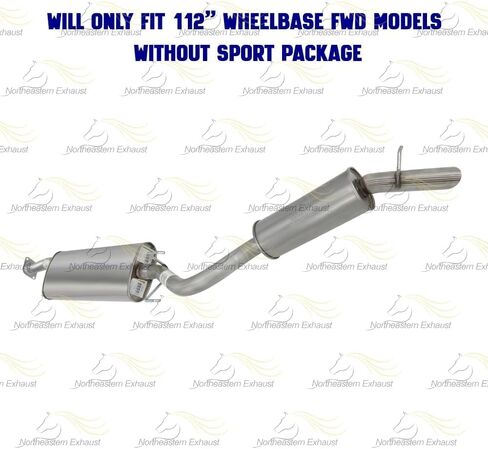 Exhaust Intermediate Pipe Muffler and Resonator Kit Compatible for 2002-2004 Chevy Venture 3.4L | Direct-Fit | Northeastern Exhaust | Free Clamps, Gasket and Bolts & Nuts Included in Saudi Arabia