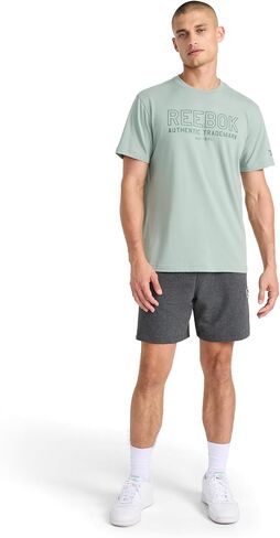تي شيرت رجالي من Reebok بأكمام قصيرة Mil Spec، مقاس قياسي، نسيج جيرسي قطني وبوليستر خفيف الوزن in Saudi Arabia
