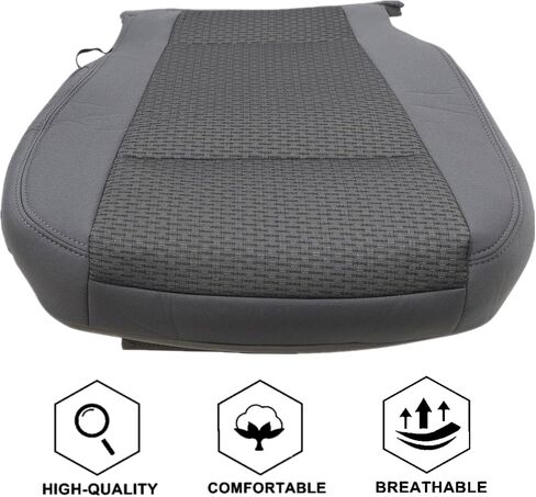NLQR Front Driver Bottom & Top Back Replacement Seat Covers Cloth Gray Compatible with Ford F250 2017 2018 2019 2020 2021 in Saudi Arabia