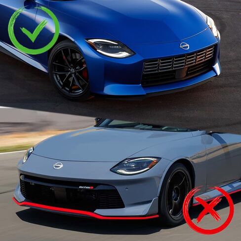 W-POWER، 9 قطع من الشفة الأمامية والتنورة الجانبية العالمية، موزع ناشر متوافق مع 2023-2025 Nissan Z Coupe، مقسم الشفة الأمامية ABS (ألياف الكربون المطلية) in Kuwait