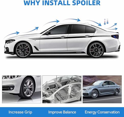 Rear Trunk Spoiler Wing Compatible for 2008-2012 BMW E90 M3 Sedan & 2006-2011 E90 3 Series 4 Door Sedan 323i 325i 325xi 330i 328i 335i 335xi 328i xDrive, Matte Black M4 Style ﻿PSM Style in Saudi Arabia