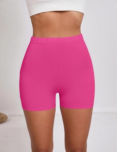 High Waist Workout Shorts with Pockets for Women – Comfortable Compression Sports Shorts for Running, Tennis, and Activewear in Saudi Arabia