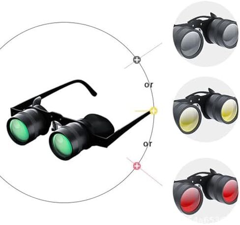 Zoom Optics Binocular Glasses, 10X Zoom Opera Glasses, Binoculars Glasses with Polarized Lens Handsfree Adjustable HD Optical Telescope Glasses for Fishing Bird Watching in Saudi Arabia
