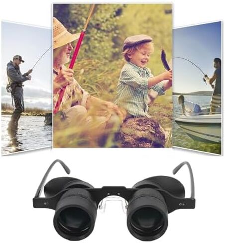 Zoom Optics Binocular Glasses, 10X Zoom Opera Glasses, Binoculars Glasses with Polarized Lens Handsfree Adjustable HD Optical Telescope Glasses for Fishing Bird Watching in Saudi Arabia
