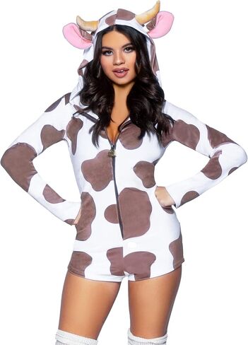 Leg Avenue Womens Assorted Cuddly Animal Costumes, X-LARGE, Comfy Cow in Saudi Arabia