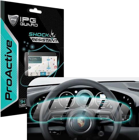 IPG ProActive Made for Porsche 2021-24 Taycan شاشة ملاحة 10.9 بوصة واقي شاشة صلابة 9H طبقة سيراميك نانو فائقة الاستجابة عالية الوضوح مضادة للخدش لـ TayNavi in Saudi Arabia