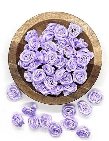 200PCS Red Ribbon Roses, Mini Ribbon Roses, Artificial Fabric Flowers, Ribbon Flowers Applique for Crafts Sewing Embellishment Craft DIY Decoration, Tiny Satin Roses for Wedding Bride Gift Wrapping in Saudi Arabia