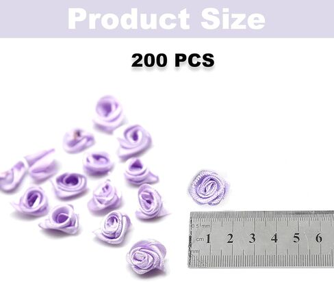 200PCS Red Ribbon Roses, Mini Ribbon Roses, Artificial Fabric Flowers, Ribbon Flowers Applique for Crafts Sewing Embellishment Craft DIY Decoration, Tiny Satin Roses for Wedding Bride Gift Wrapping in Saudi Arabia