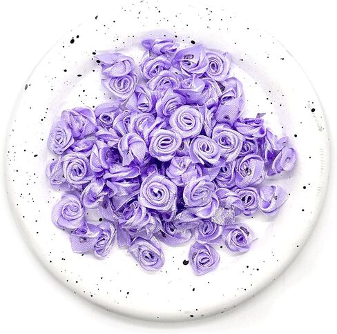 200PCS Red Ribbon Roses, Mini Ribbon Roses, Artificial Fabric Flowers, Ribbon Flowers Applique for Crafts Sewing Embellishment Craft DIY Decoration, Tiny Satin Roses for Wedding Bride Gift Wrapping in Saudi Arabia