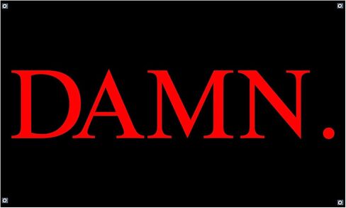 Album Cover Banner for Kendrick, Hip Hop Rapper Flags Damn Wall Tapestry for College Dorm Room Man Cave Bedroom Guys Girls, 3x5 Feet 4 Grommets in Saudi Arabia