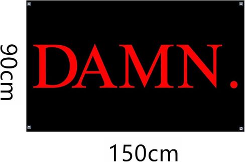 Album Cover Banner for Kendrick, Hip Hop Rapper Flags Damn Wall Tapestry for College Dorm Room Man Cave Bedroom Guys Girls, 3x5 Feet 4 Grommets in Saudi Arabia