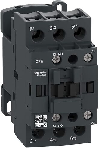أجهزة استشعار Telemecanique DPE09G7 Easy TeSys IEC Contactor، 3HP، 480V، 120VAC Coil | موصل التدفئة والتهوية وتكييف الهواء والتيار المتردد، والضواغط، ومطابع الطباعة والمزيد مع حامل/مسمار التثبيت DIN-Rail، 1/3HP 115V-1Ph، 1HP 230V-1Ph in Kuwait