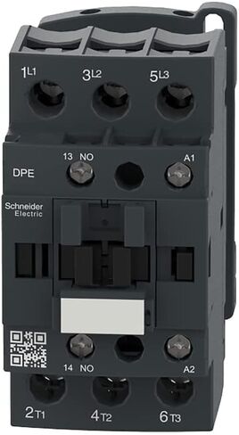 أجهزة استشعار Telemecanique DPE09G7 Easy TeSys IEC Contactor، 3HP، 480V، 120VAC Coil | موصل التدفئة والتهوية وتكييف الهواء والتيار المتردد، والضواغط، ومطابع الطباعة والمزيد مع حامل/مسمار التثبيت DIN-Rail، 1/3HP 115V-1Ph، 1HP 230V-1Ph in Kuwait