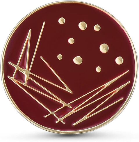 Dr's gift Bacterial Petri Dish Enamel Brooch Lapel Badge Pin for Backbag Hat Science Lab Jewelry for Microbiologists Biology Students Researchers Gift in Saudi Arabia