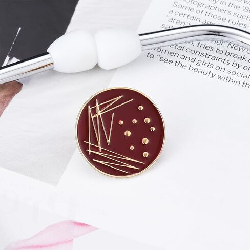 Dr's gift Bacterial Petri Dish Enamel Brooch Lapel Badge Pin for Backbag Hat Science Lab Jewelry for Microbiologists Biology Students Researchers Gift in Saudi Arabia