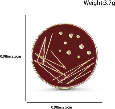 Dr's gift Bacterial Petri Dish Enamel Brooch Lapel Badge Pin for Backbag Hat Science Lab Jewelry for Microbiologists Biology Students Researchers Gift in Saudi Arabia