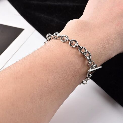 925 Sterling Silver Plated Heart Charm Bracelet for Women - Dainty Chain Love Gift Idea in Saudi Arabia
