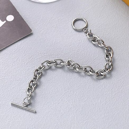 925 Sterling Silver Plated Heart Charm Bracelet for Women - Dainty Chain Love Gift Idea in Saudi Arabia