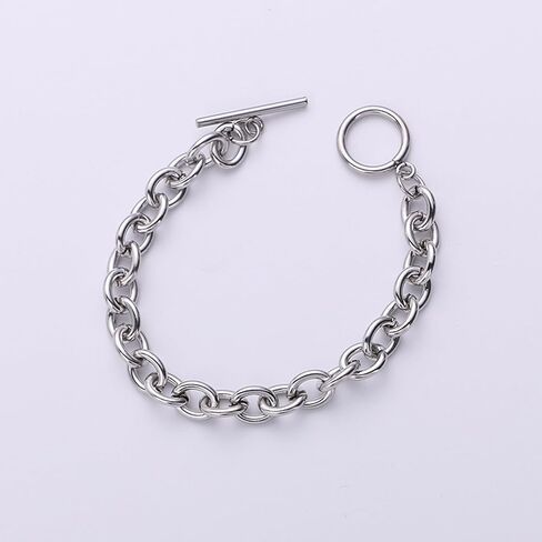 925 Sterling Silver Plated Heart Charm Bracelet for Women - Dainty Chain Love Gift Idea in Saudi Arabia