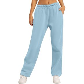 Womens Sweatpants Loose Casual Drawstring Sweat Pants Elastic Band Straight Leg Athletic Pants with Pockets in Saudi Arabia