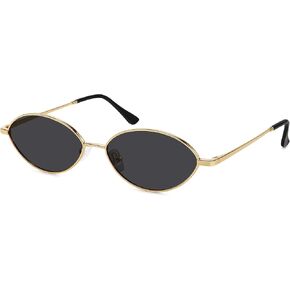 Retro Oval Sunglasses for Women Polarized UV Protection Trendy Vintage Small Sun Glasses Metal Frame in Kuwait