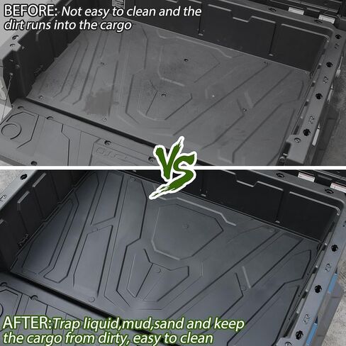 SAUTVS TPE Cargo Bed Mat Liner for CFMOTO UForce 1000/1000 XL 2019-2025, UTV Rear Cargo Bed Mat All Weather Protection Rubber Slush Liner for CFMOTO UFORCE 1000 2019-2025/1000 XL 2022-2025 Accessories in Saudi Arabia
