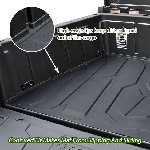 SAUTVS TPE Cargo Bed Mat Liner for CFMOTO UForce 1000/1000 XL 2019-2025, UTV Rear Cargo Bed Mat All Weather Protection Rubber Slush Liner for CFMOTO UFORCE 1000 2019-2025/1000 XL 2022-2025 Accessories in Saudi Arabia