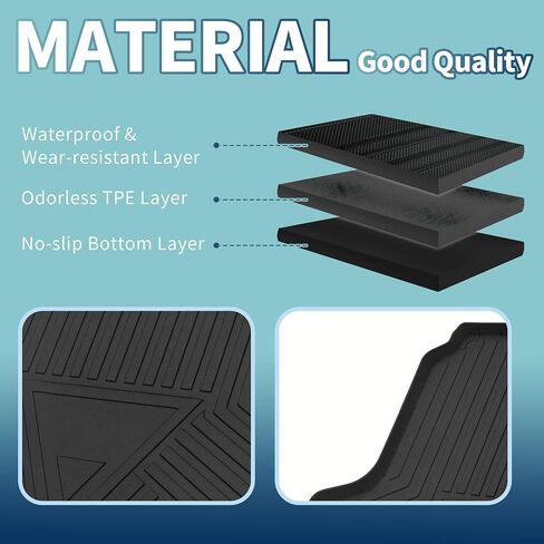 Flat Face Cargo Liner Rear Trunk Mat Trunk Cargo Luggage Boot Tray Mat Stripes and Triangles Pattern for Nissan Altima 2013-2018 Anti-Slip in Saudi Arabia